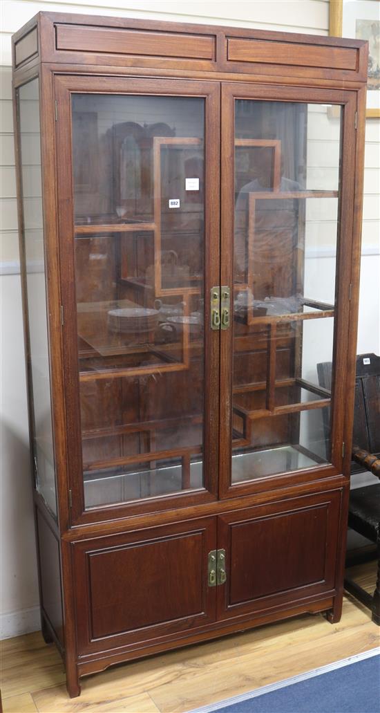 A Chinese hardwood display cabinet, H.198cm